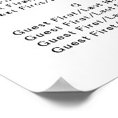 Eleganter Eukalyptus Hochzeit Alphabetisches Sitze Poster (Ecke)