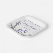 Eleganter Eukalyptus-Lavendel Geburtstag Pappteller (Gewinkelt)