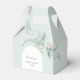 Eleganter Eukalyptus mit Blume Wasserfarbene Kunst Geschenkschachtel