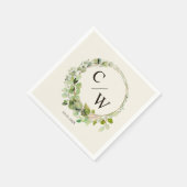 Eleganter Eukalyptus Serviette (Ecke)