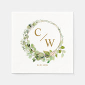 Eleganter Eukalyptus Serviette (Vorderseite)