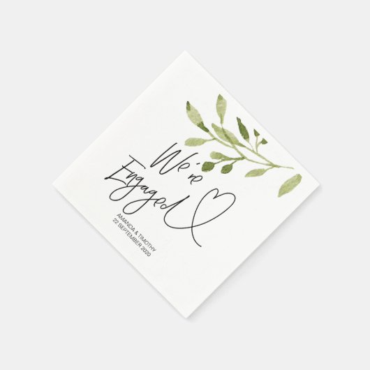 Eleganter Eukalyptus-Stil Serviette (Ecke)