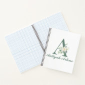 Eleganter Eukalyptus und benutzerdefinierte Rose I Notizblock (Innenseite)