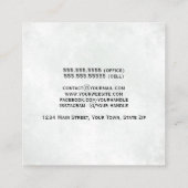 Eleganter Eukalyptus und Lavender Quadratische Visitenkarte (Rückseite)