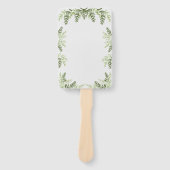 Eleganter Eukalyptus und Starfish Wedding-Fan Fächer (Vorderseite)
