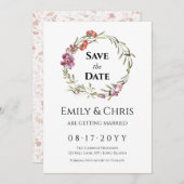 Eleganter Eukalyptus Wedding speichert das Datum Save The Date (Vorne/Hinten)