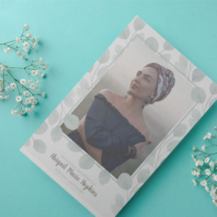 Eleganter Eukalyptus zur Beerdigung des Gedächtnis Dankeskarte