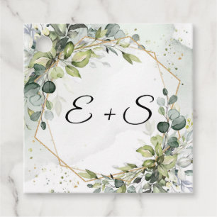 Eleganter Eukalyptusgrün Geschenkanhänger