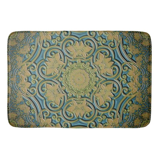 Eleganter europäischer Design-Badezimmerteppich Badematte (Vorderseite)