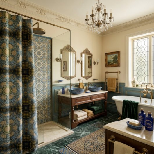 Eleganter europäischer Design-Duschvorhang Duschvorhang