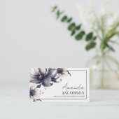 Eleganter Event-Hochzeitsplaner Schwarz-weiß Visitenkarte (Stehend Vorderseite)