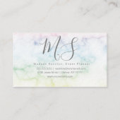 Eleganter Event-Planer Minimalistisch Rainbow-Marm Visitenkarte (Rückseite)