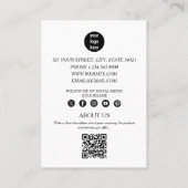 Eleganter Event Planning Business 3 Fotos QR Code Visitenkarte (Rückseite)