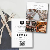 Eleganter Event Planning Business 3 Fotos QR Code Visitenkarte