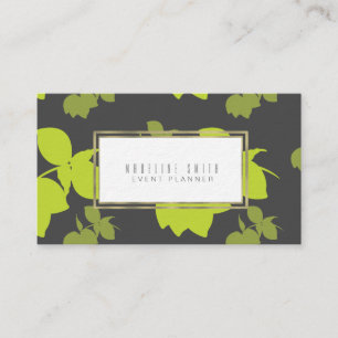 Eleganter Eventplaner Florist Lemon Gray Visitenkarte