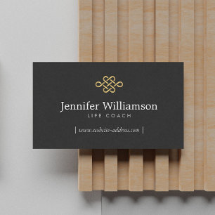 Eleganter Ewiger Knoten, Unendlicher Knoten Gold/S Visitenkarte