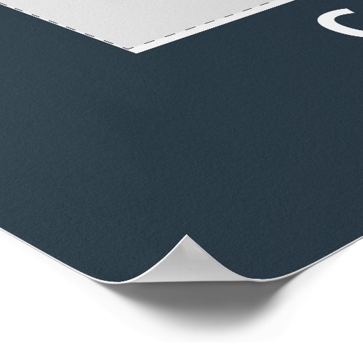 Eleganter Extravaganter Abschluss Foto-Standrahmen Poster (Ecke)