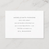 Eleganter Extravaganter Schriftart Minimalistisch Visitenkarte (Rückseite)