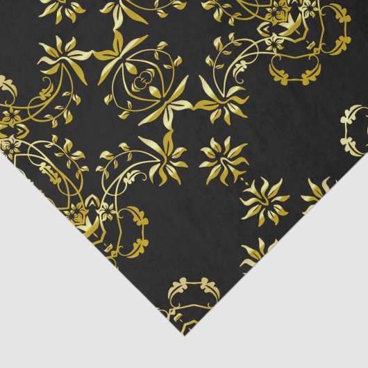 Eleganter, Extravaganter Verzierter Rahmen aus Gol Seidenpapier (Ausschnitt)