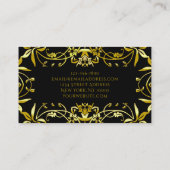 Eleganter, Extravaganter Verzierter Rahmen aus Gol Visitenkarte (Rückseite)