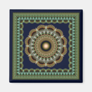 Eleganter fabelhafter Fraktal-Mandala-Magnet Magnet