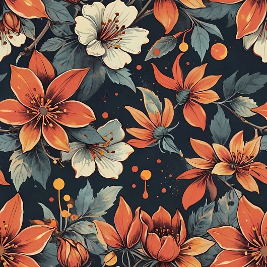 Eleganter Fall Blumendecke in rostigen Tönen Paste Fleecedecke