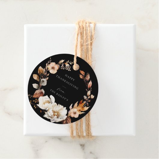 Eleganter Fall Blumenreath Geschenkanhänger (Beispiel)