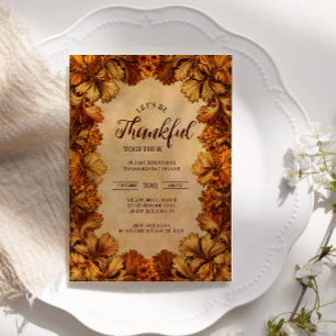 Eleganter Fall Botanische Feier Einladung