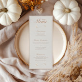 Eleganter Fall Botanische Hochzeit Menükarte