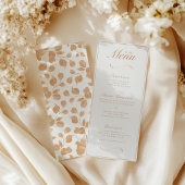 Eleganter Fall Botanische Hochzeit Menükarte