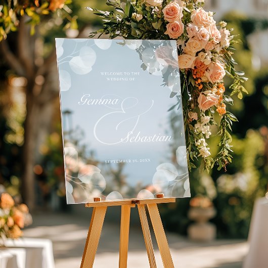 Eleganter Fall Botanische Hochzeit Willkommen Acrylschild