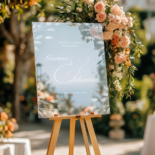 Eleganter Fall Botanische Hochzeit Willkommen Acrylschild