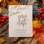 Eleganter Fall Brown Pampas Grass Save The Date