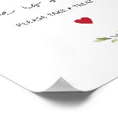 Eleganter Fall burgundy Liebe ist süß nehmen eine Poster (Ecke)