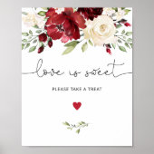 Eleganter Fall burgundy Liebe ist süß nehmen eine Poster (Vorne)