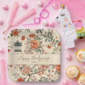 Eleganter Fall Chinoiserie Erntedank Pappteller (Party)