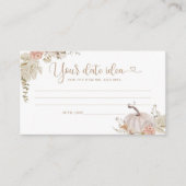 Eleganter Fall Date Nacht Ideen. Datum der jar-Ken Begleitkarte (Vorderseite)