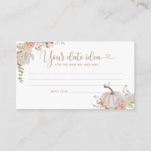 Eleganter Fall Date Nacht Ideen. Datum der jar-Ken Begleitkarte (Vorderseite)