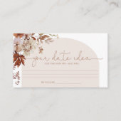 Eleganter Fall Date Nacht Ideen. Datum jar Begleitkarte (Vorderseite)