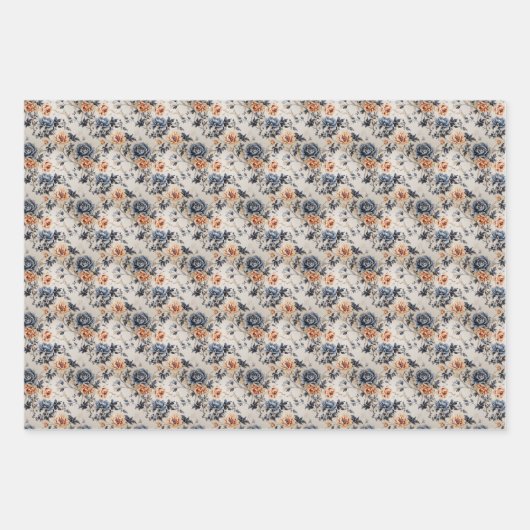 Eleganter Fall der Orangenmarinade aus Kupfer Geschenkpapier Set (Vorderseite)