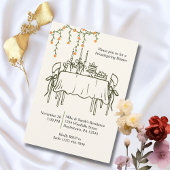 Eleganter Fall Erntedank Freundliches Abendessen Einladung