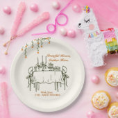 Eleganter Fall Erntedank Freundliches Abendessen Pappteller (Party)