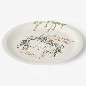 Eleganter Fall Erntedank Freundliches Abendessen Pappteller (Schrägansicht)