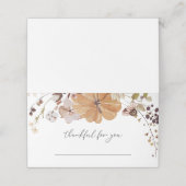 Eleganter Fall Erntedank Freundliches Abendessen Platzkarte (Außenseite Aufgefaltet)