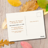 Eleganter Fall Erntedank Freundliches Abendessen Postkarte