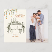 Eleganter Fall Erntedank Freundliches Abendessen Postkarte (Vorderseite)