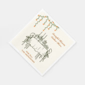 Eleganter Fall Erntedank Freundliches Abendessen Serviette (Ecke)