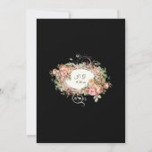 Eleganter Fall Floral Burgundy Blush Floral Gold I Einladung (Rückseite)