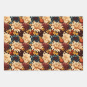 Eleganter Fall Floral Geschenkwrap - Herbstblut Geschenkpapier Set (Vorderseite 3)