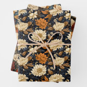 Eleganter Fall Floral Geschenkwrap - Herbstblut Geschenkpapier Set (Beispiel)
